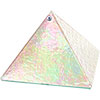 6-inch Art Glass Pyramid Box  Plain Crystal (each)
