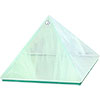 6-inch Art Glass Pyramid Box  Plain White (each)