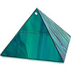 6-inch Art Glass Pyramid Box  Plain Ocean (each)