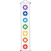 Cotton Color Print Banner  Chakras White (each)