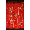Rayon Sarong  Gold Paint Turtle Red (each)