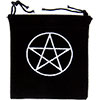 Unlined Velvet Bag 4�4 Embroidered Pentacle Black