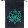 Unlined Velvet Bag Embroidered  Celtic Knot Black