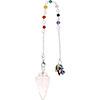 Gemstone Pendulum Chakra Chain Curved Clear Quartz