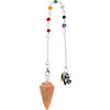 Gemstone Pendulum Chakra Chain Curved Moonstone (e
