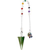 Gemstone Pendulum Chakra Chain Hexagonal Green Ave