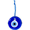 Glass Evil Eye Talisman 3�-inch Round Blue (each)