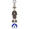 Glass Evil Eye Talisman Fatima Hand Hanging  (Each