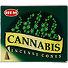 Hem Incense Cones in Display Box 10 cones  Cannabi