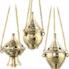 Brass Incense Burners Hanging Little Stars  (Set o