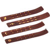 Wood Incense Holder Assorted Brass Inlay  (Set of