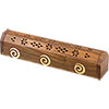 Wood Incense Storage Box  Spiral Inlay  (pack of 2
