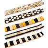 Bone Mosaic & Wood Incense Holder  Natural Tones