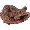 Ceramic Incense Holder  Butterfly on Leaf Terra Co