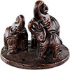 Clay Incense Holder  Triple Elephant  (Each)