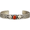 Tibetan Copper Bracelet  Medallion Astd stone (Eac