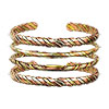 Adjustable Bracelet 3 Metal Twist Thin    (Pack of