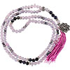 Gemstone Mala  Lotus Rose Quartz & Iolite (Each)