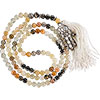 Gemstone Mala  Fatima Hand Moonstone & Smokey Qtz