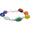 Tumbled Stones Bracelet with Clasp 7 Chakras  (Eac
