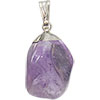 Polished Tumbled Stone Pendant   Amethyst (each)