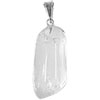Polished Tumbled Stone Pendant   Clear Quartz (eac