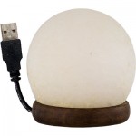 Salt Lamp w/USB Cord & Led Light Sphere 
