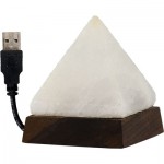 Salt Lamp w/USB Cord & Led Light Pyramid 
