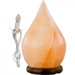 Salt Lamp w/Wood Base Drop 