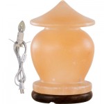 Salt Lamp w/Wood Base Zen 