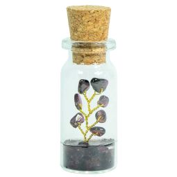 Gemstone Tree of Life in Glass Bottle - Garnet (Each)