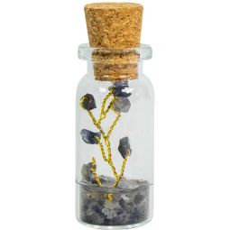 Gemstone Tree of Life in Glass Bottle - Iolite (Each)