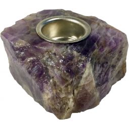 Rough Amethyst Taper Candle Holder (Each)