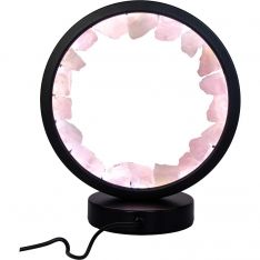 Gemstone Crystal LED Lamp Round - Rose Quartz (Each)