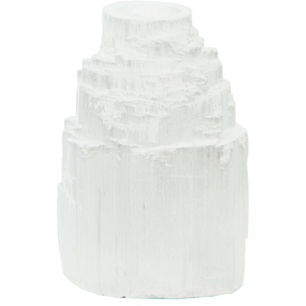 Mini CANDLE Holder Iceberg White Selenite (Each)