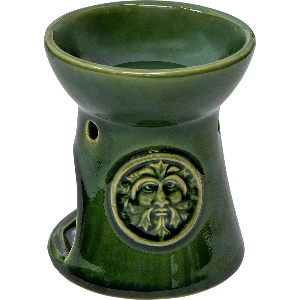 Ceramic OIL BURNER - Green Man (Each)