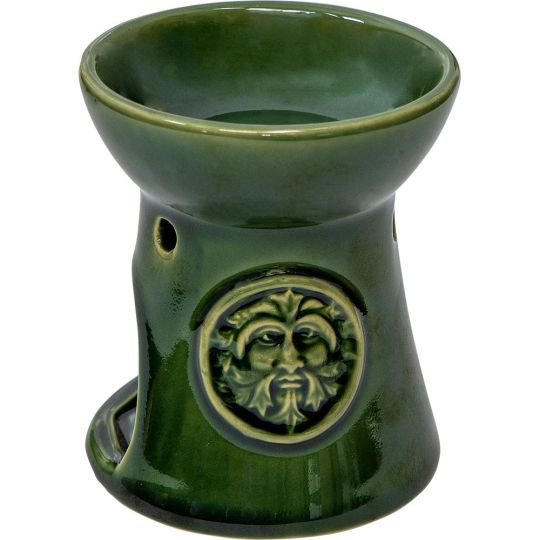 Ceramic Oil Burner - Green Man (Each)