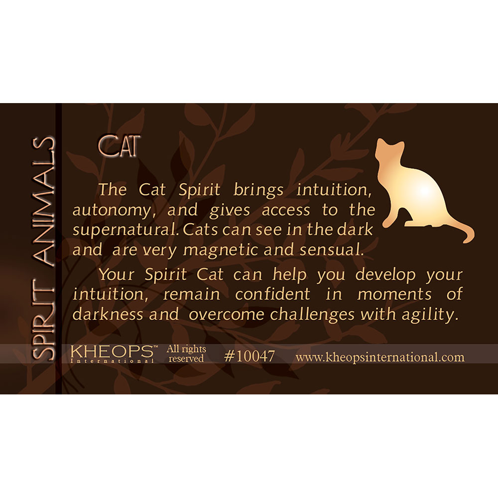 Spirit Animal Info Card Cat (each): Kheops International
