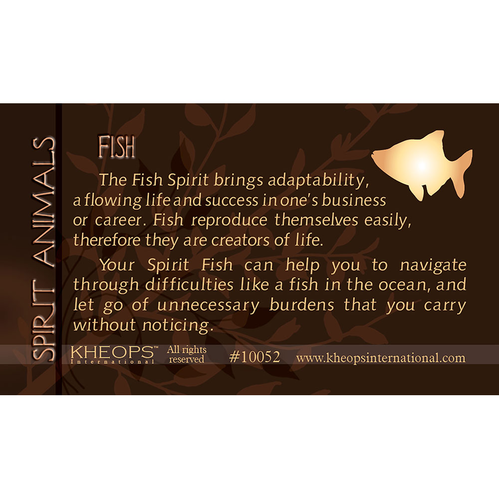 Spirit ANIMAL Info Card  Fish  (each)