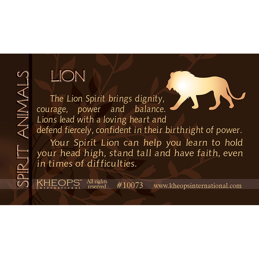 Spirit ANIMAL Info Card Lion (each)