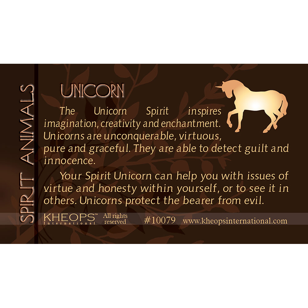 Spirit Animal Info Card Unicorn (each): Kheops International