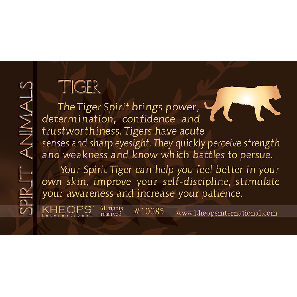 Spirit Animal Info Card Tiger (Each): Kheops International