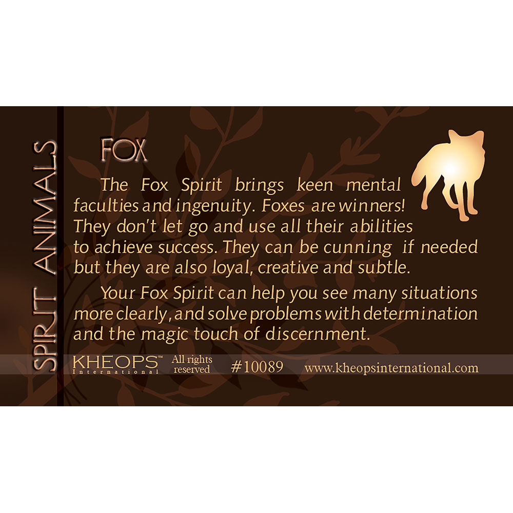 Spirit ANIMAL Info Card Fox (Each)
