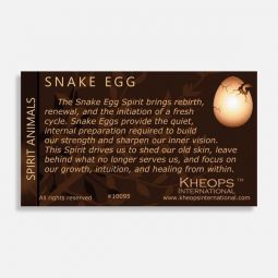 Spirit Animal Info Card Snake Egg (Each)