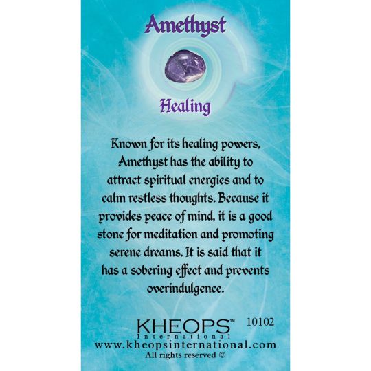 Gemstone Properties Info Card Amethyst (each)