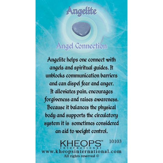 Gemstone Properties Info Card Angelite (each)