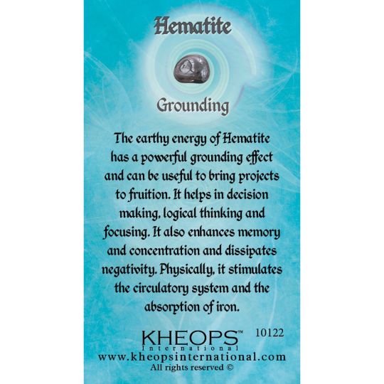 Gemstone Properties Info Card Hematite (each)