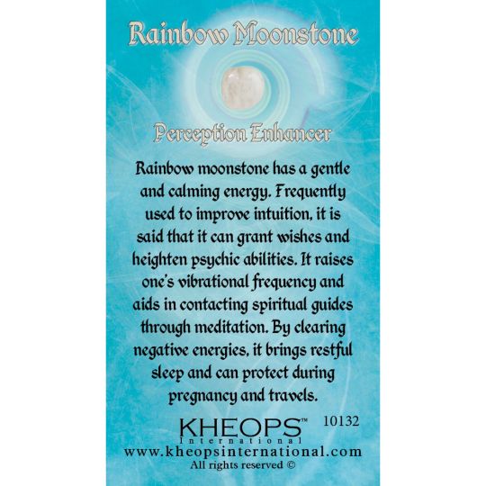 Gemstone Properties Info Card   Rainbow Moonstone (each)