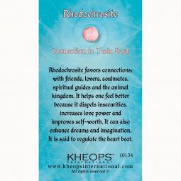 Gemstone Properties Info Card Rhodochrosite (Each)