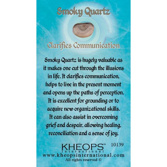 Gemstone Properties Info Card   Smoky Quartz (each)